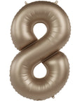 Number 8 Starlight Gold (Helium) - 34 Inches