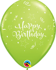 Birthday Shinning Star Latex Balloon (Helium/Air Filled) - 11 Inches