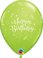 Birthday Shinning Star Latex Balloon (Helium/Air Filled) - 11 Inches