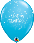 Birthday Shinning Star Latex Balloon (Helium/Air Filled) - 11 Inches