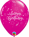 Birthday Shinning Star Latex Balloon (Helium/Air Filled) - 11 Inches