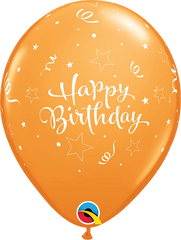 Birthday Shinning Star Latex Balloon (Helium/Air Filled) - 11 Inches