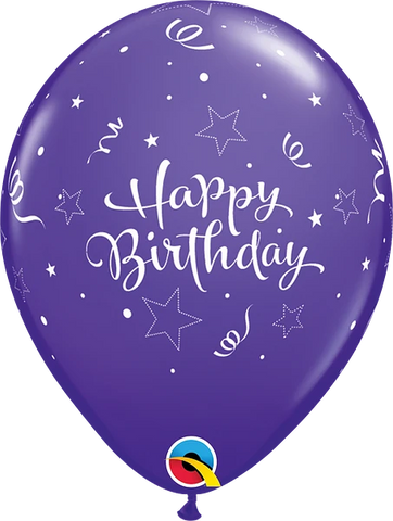 Birthday Shinning Star Latex Balloon (Helium/Air Filled) - 11 Inches