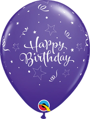 Birthday Shinning Star Latex Balloon (Helium/Air Filled) - 11 Inches