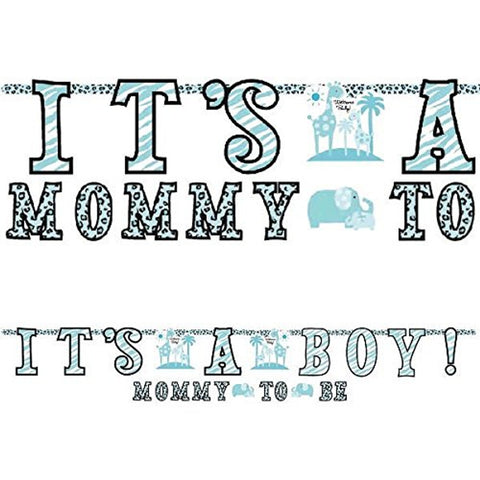 Paper Banner Its A Boy Letter Kit-2pc