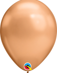 Chrome® Rose Gold Latex Balloon (Air Filled) - 7 Inches