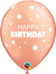 Birthday Big & Little Dots Latex Balloon (Helium/Air Filled) - 11 Inches