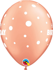 Birthday Big & Little Dots Latex Balloon (Helium/Air Filled) - 11 Inches