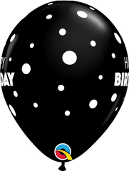 Birthday Big & Little Dots Latex Balloon (Helium/Air Filled) - 11 Inches