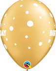 Birthday Big & Little Dots Latex Balloon (Helium/Air Filled) - 11 Inches