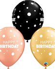 Birthday Big & Little Dots Latex Balloon (Helium/Air Filled) - 11 Inches