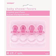 Baby Shower Pink Crystal Pacifier Favors 4cm- 4pc