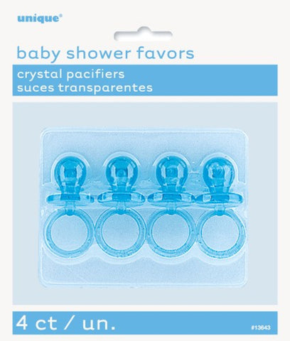 Baby Shower Blue Crystal Pacifier Favors 4cm- 4pc