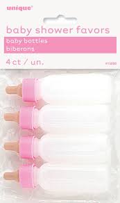 Baby Shower Pink Bottle Favors 8.5cm- 4pc