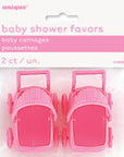 Baby Shower Pink Carriages Favors 6cm * 5cm- 2pc