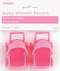 Baby Shower Pink Carriages Favors 6cm * 5cm- 2pc