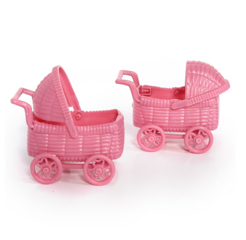 Baby Shower Pink Carriages Favors 6cm * 5cm- 2pc