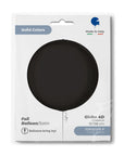 Globe Satin Black 4D Balloons (Air-filled) - 15 Inches