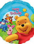 Round Pooh & Friends (Helium) - 18 Inches