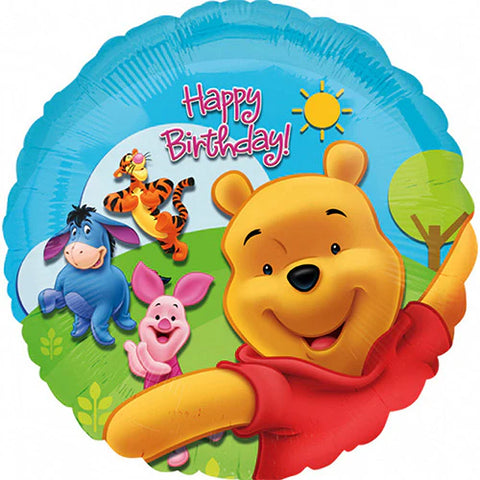 Round Pooh & Friends (Helium) - 18 Inches