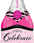 Celebrate Pink Bubbly Wine (Helium) - 39 Inches