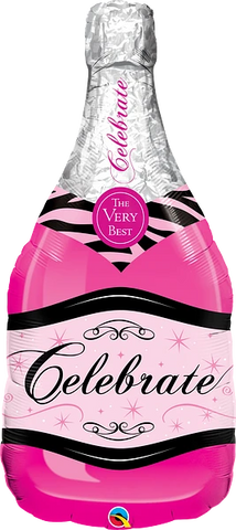 Celebrate Pink Bubbly Wine (Helium) - 39 Inches