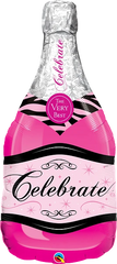 Celebrate Pink Bubbly Wine (Helium) - 39 Inches