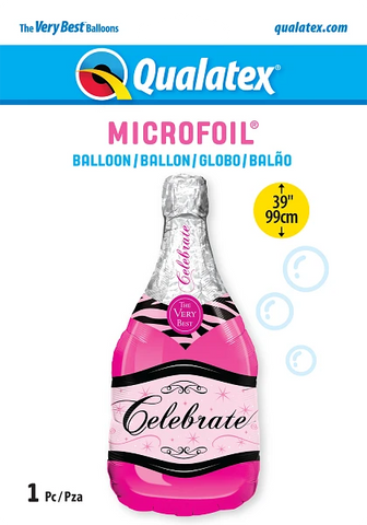 Celebrate Pink Bubbly Wine (Helium) - 39 Inches