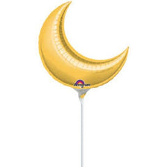 Gold Crescent (Moon) (Air-Filled) - 10 Inches