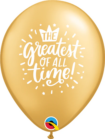 Greatest of All Time Latex Balloon (Helium/Air Filled) - 11 Inches