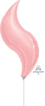 Pastel Pink Curve (Air-Filled) - 19 Inches