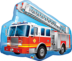 Red Fire Truck (Helium) - 36 Inches