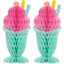 Honeycomb Decoration Ice Cream Party - 2pc