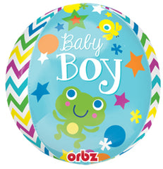 Orbz 3D Baby Boy Balloon- 16 Inches