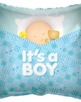 Square Baby Boy Sleeping (Helium) - 18 Inches