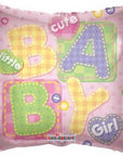 Square Baby Girl Big Letters (Helium) - 18 Inches