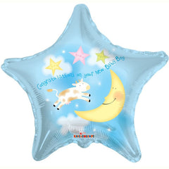 Star congratulations On Your New Baby Foil Balloon (Helium) - 18 Inches