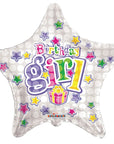 Star Happy Birthday Girl (Helium) - 18 Inches