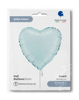 Heart Satin Pastel Blue (Helium) - 18 Inches