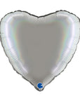 Heart Silver (Helium) - 18 Inches