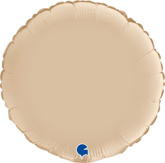 Round Satin Cream (Helium) - 18 Inches