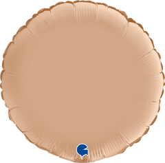 Round Satin Nude (Helium) - 18 Inches