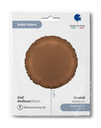 Round Satin Chocolate (Helium) - 18 Inches