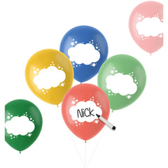 Writable Retro 6pc Latex Balloon (Helium/Air Filled) - 13 Inches