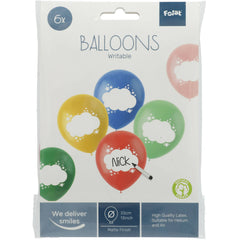 Writable Retro 6pc Latex Balloon (Helium/Air Filled) - 13 Inches