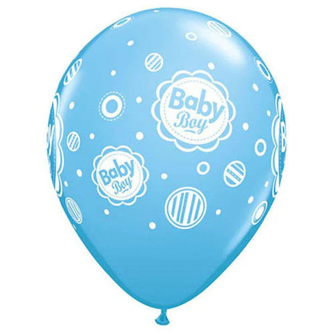 Baby Boy Dots Latex Balloon (Helium/Air Filled) - 11 Inches