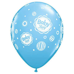 Baby Boy Dots Latex Balloon (Helium/Air Filled) - 11 Inches