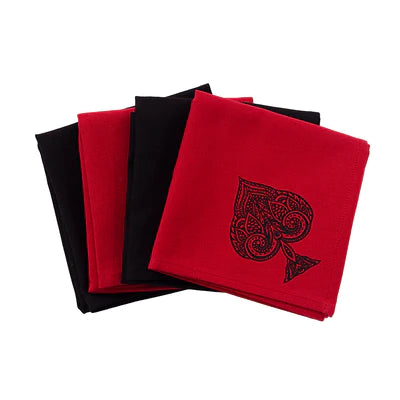 Casino Cloth Premium Fabric Luncheon Napkins-4Pc