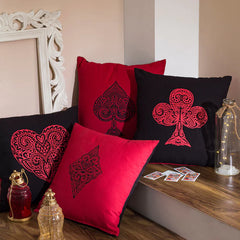 Casino Cloth Premium Fabric Cushion Cover 17.7in * 17.7In -2Pc