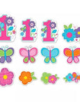 1st Birthday Sweet Girl Cut Outs Decoration- 12pc